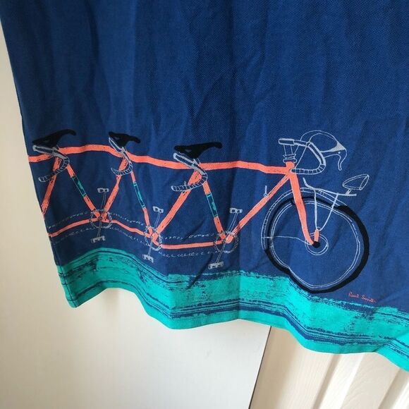 Paul Smith Blue Polo with Bicycle Design - Picture 2 of 8